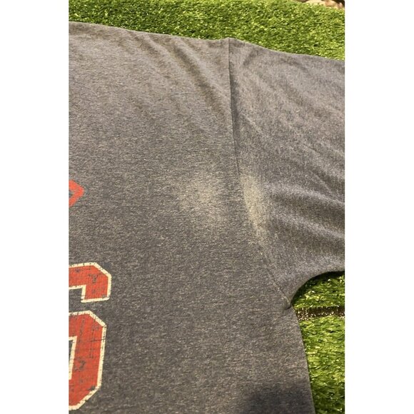 Cleveland Indians shirt mens extra large Chief Wahoo Majestic Y2K gray retro - Picture 7 of 11